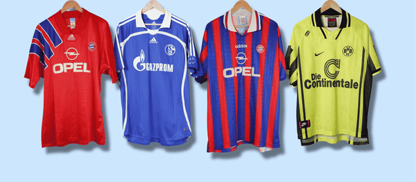 Bundesliga shirts, Bayern München, Schalke 04, Borussia Dortmund