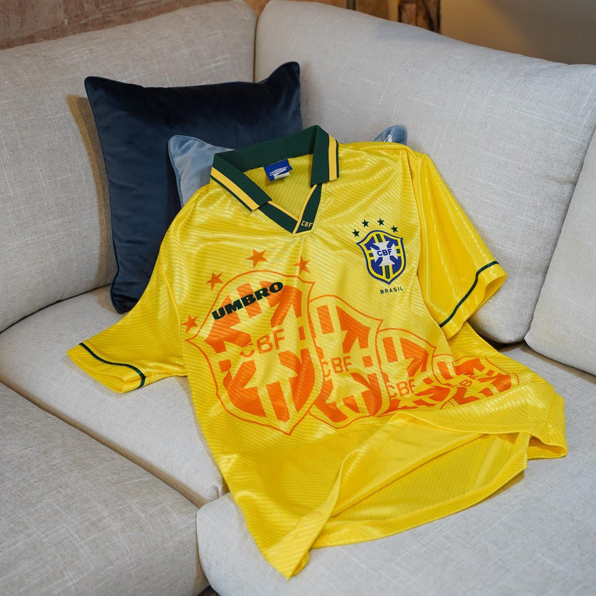 Vintage Brazil football shirts, retro jerseys and classic kits celebrating World Cup and Copa América history.