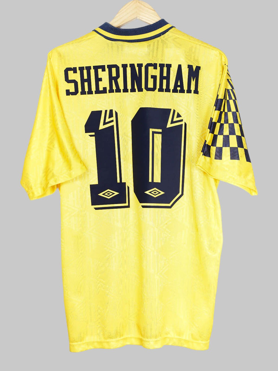 1991-94 Tottenham Sheringham #10 Away Shirt (L)