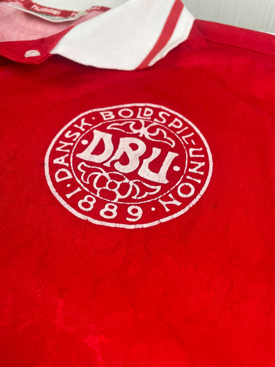 1994/95 Denmark Brian Steen Nielsen #7 Home Shirt Match Worn (XL) Hummel