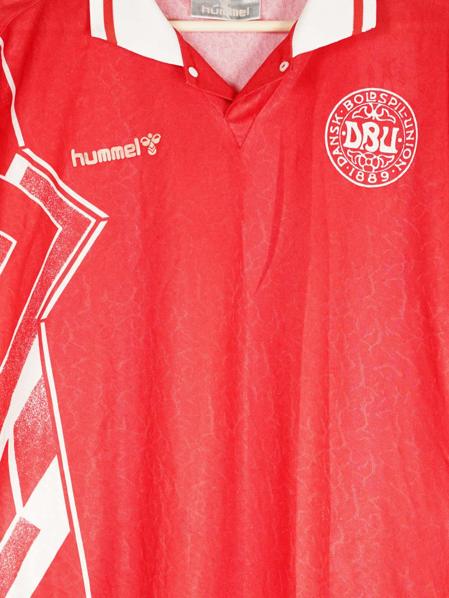 1994/95 Denmark Brian Steen Nielsen #7 Home Shirt Match Worn (XL) Hummel