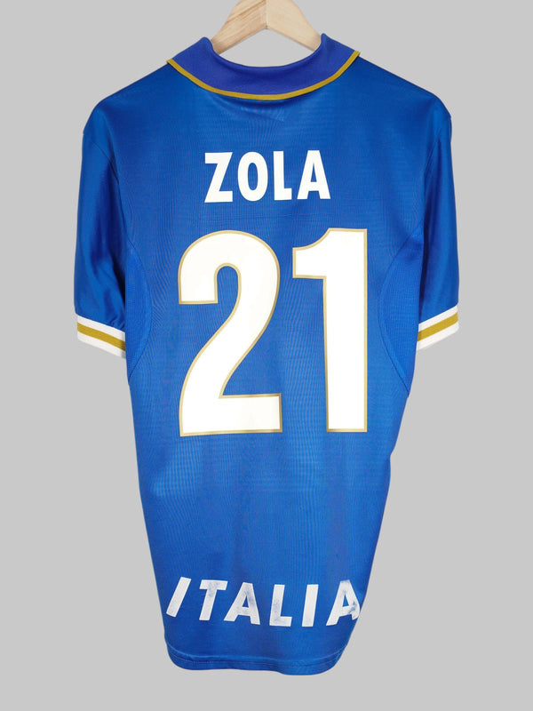 1996/97 Italia Zola #21 Camiseta Local (M) Nike