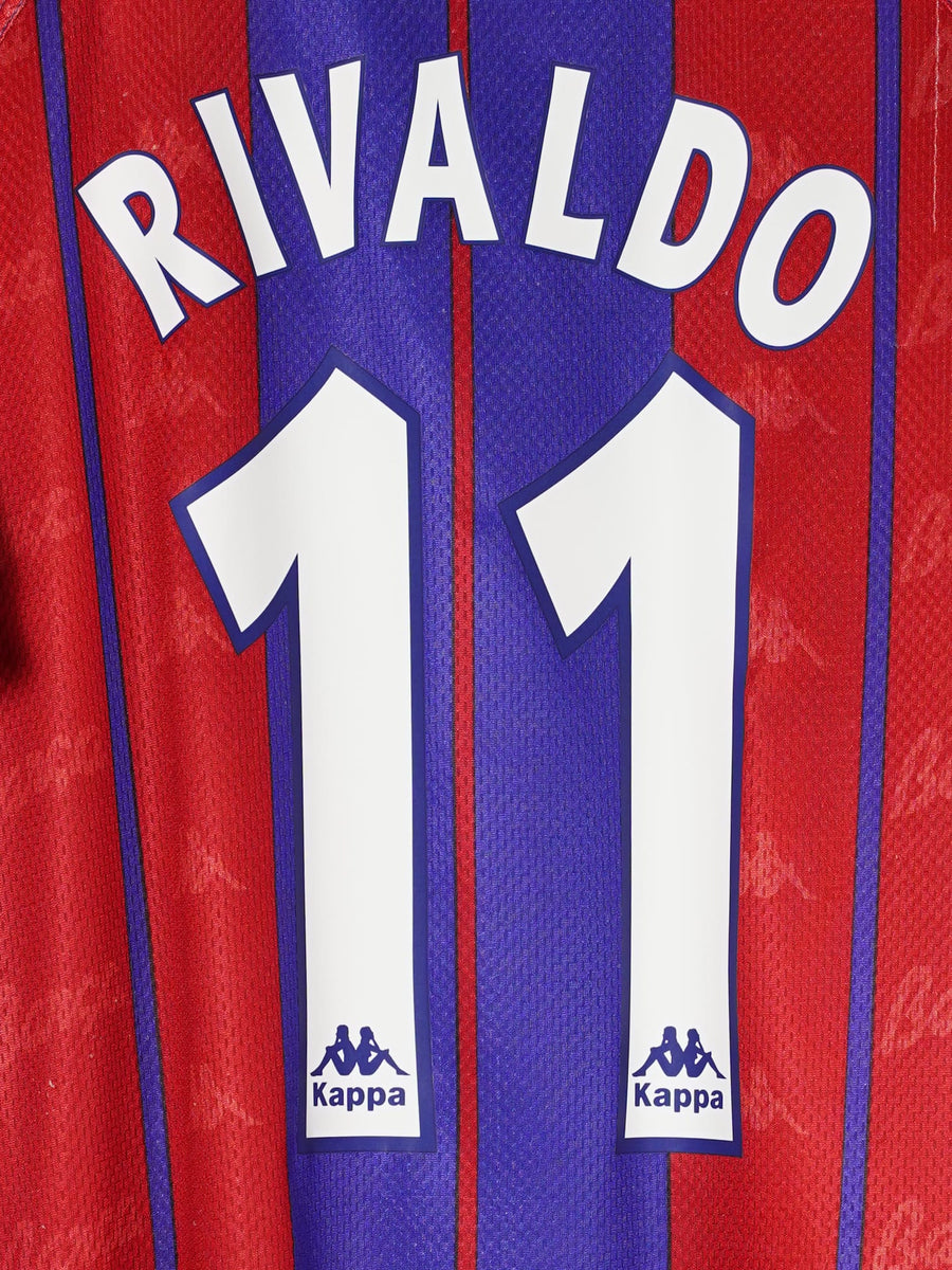 1997/98 Barcelona Rivaldo #11 Home Shirt (XL)
