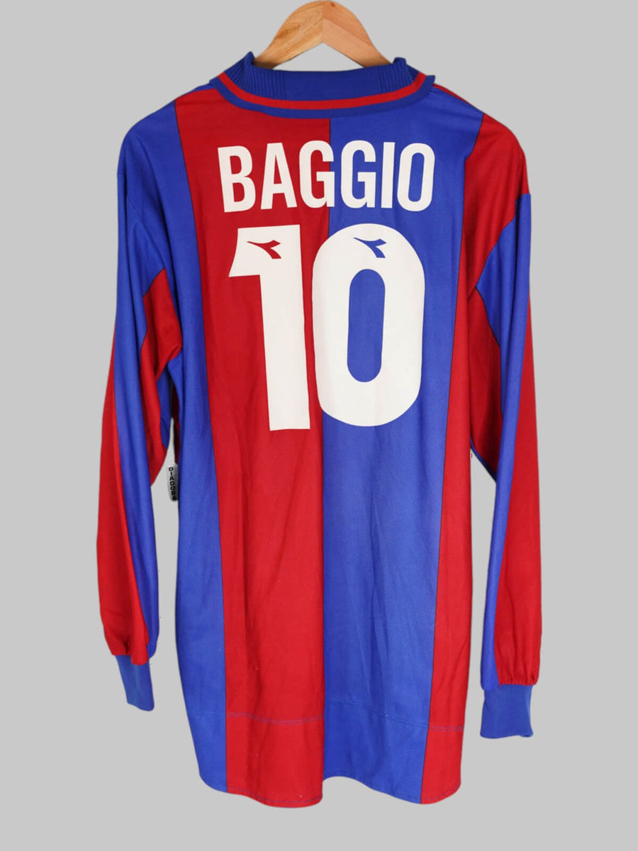 1997/98 Bologna FC Baggio #10 Home Shirt L/S (XL)