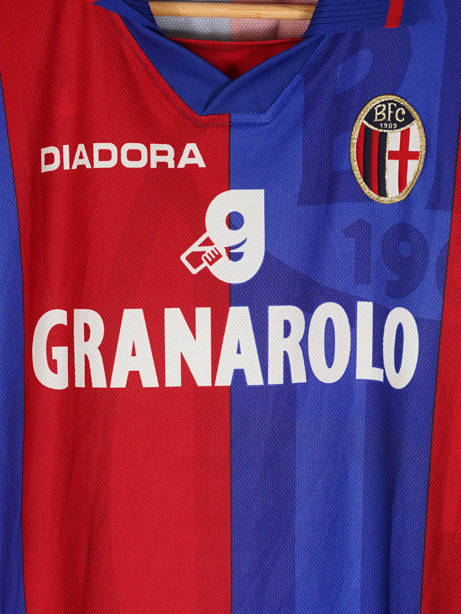 1997/98 Bologna FC Baggio #10 Home Shirt L/S (XL)