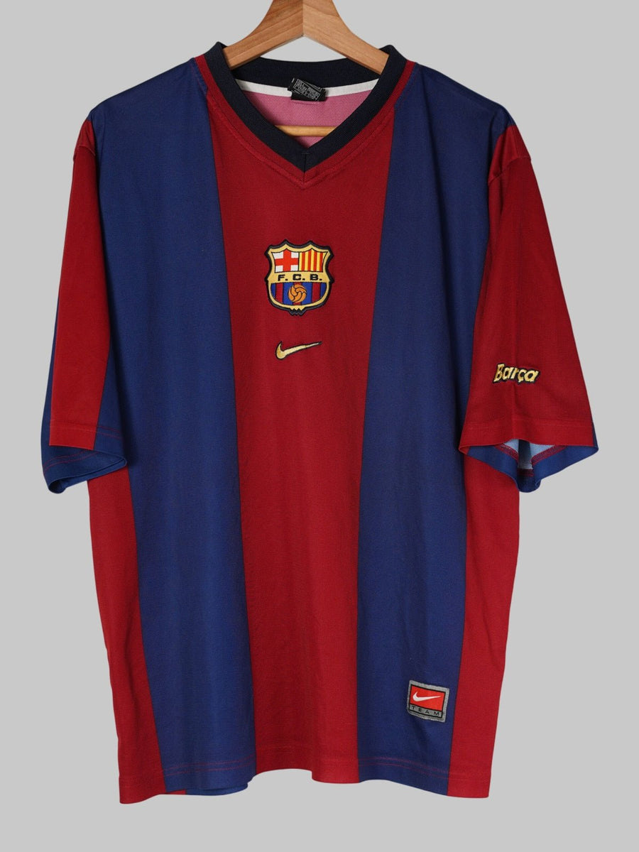 1998/99 Barcelona Rivaldo #11 Home Shirt (L)
