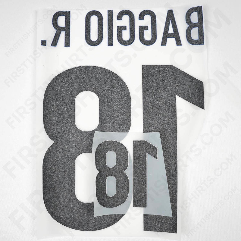 1998/99 Italy Away Name Set Baggio R. (Repro)