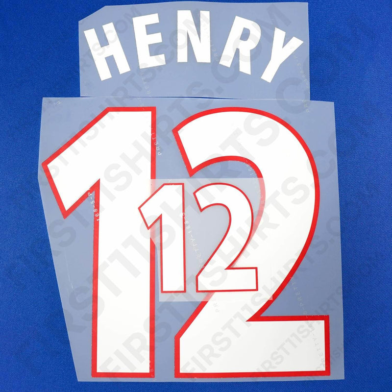 2000/1 France Home Name Set Henry 12 v2 (Repro)