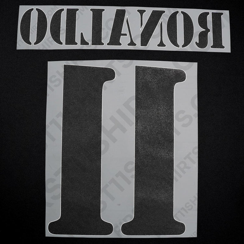 2002/3 Real Madrid Away/Third Name Set Ronaldo 11 (Repro)