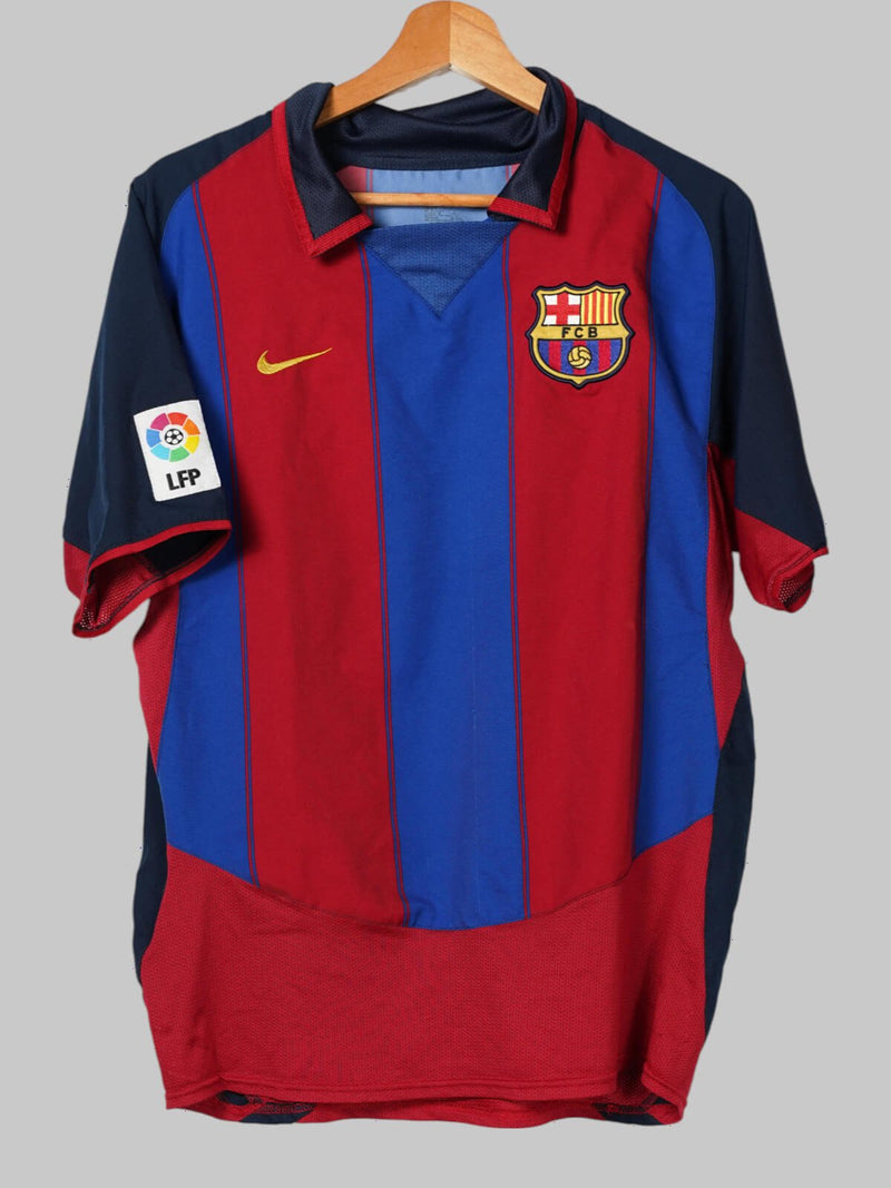 2003/4 Barcelona Ronaldinho #10 Home Shirt (L)