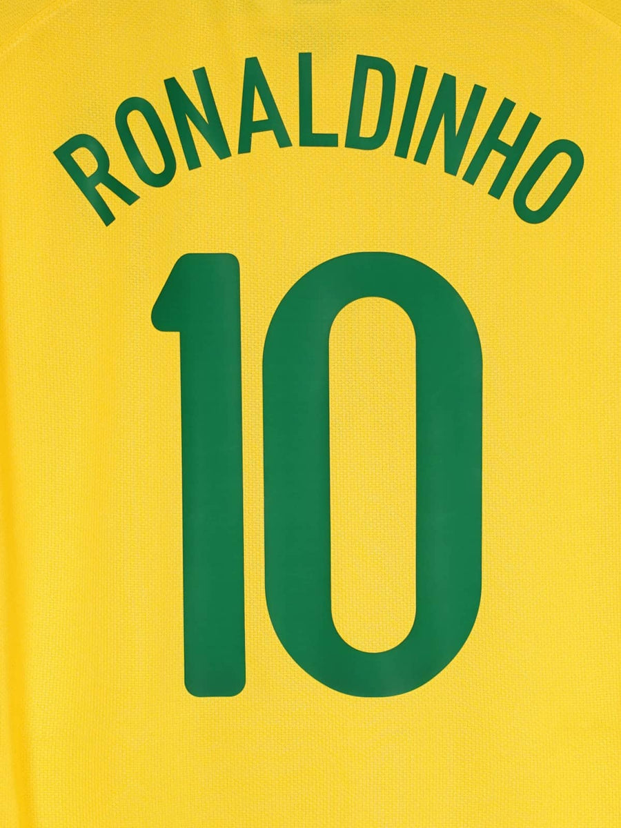 Brazil Home Shirt 2008/9 Ronaldinho 10 (XL)