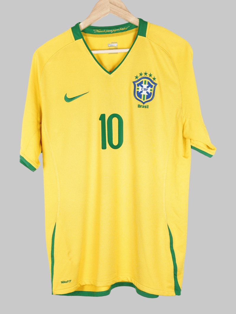 2008/10 Brazil Ronaldinho #10 Home Shirt (L)