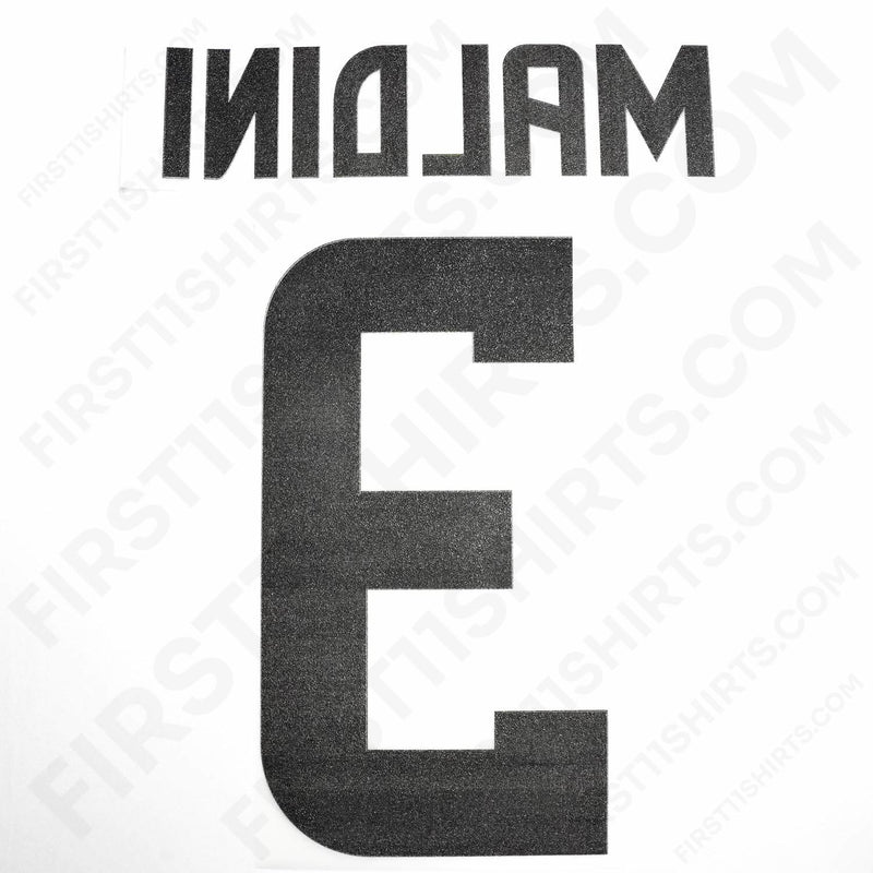 2008/9 AC Milan Away Name Set Maldini 3 (Repro)