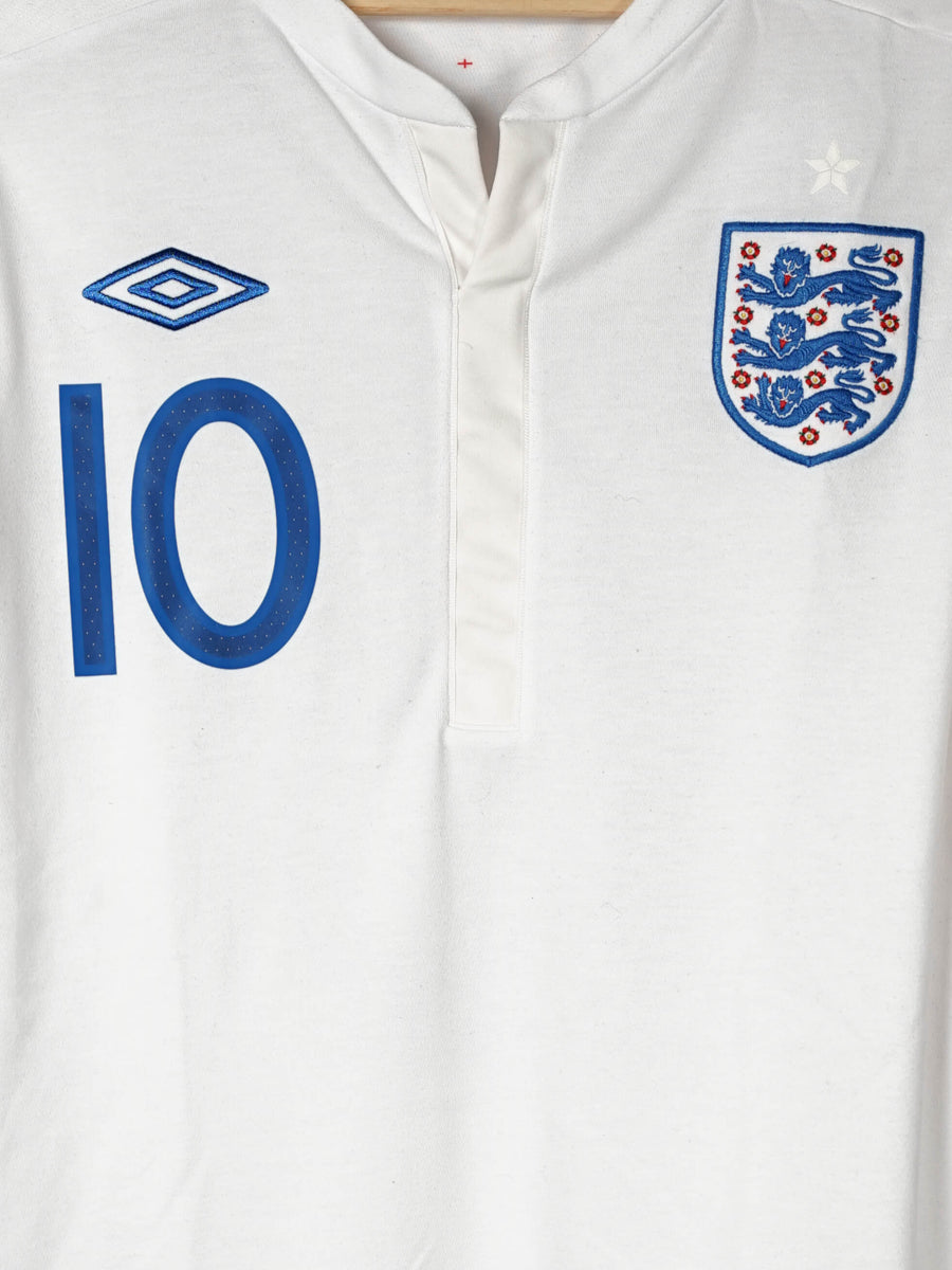 2010-12 England Rooney #10 Home Shirt (L)