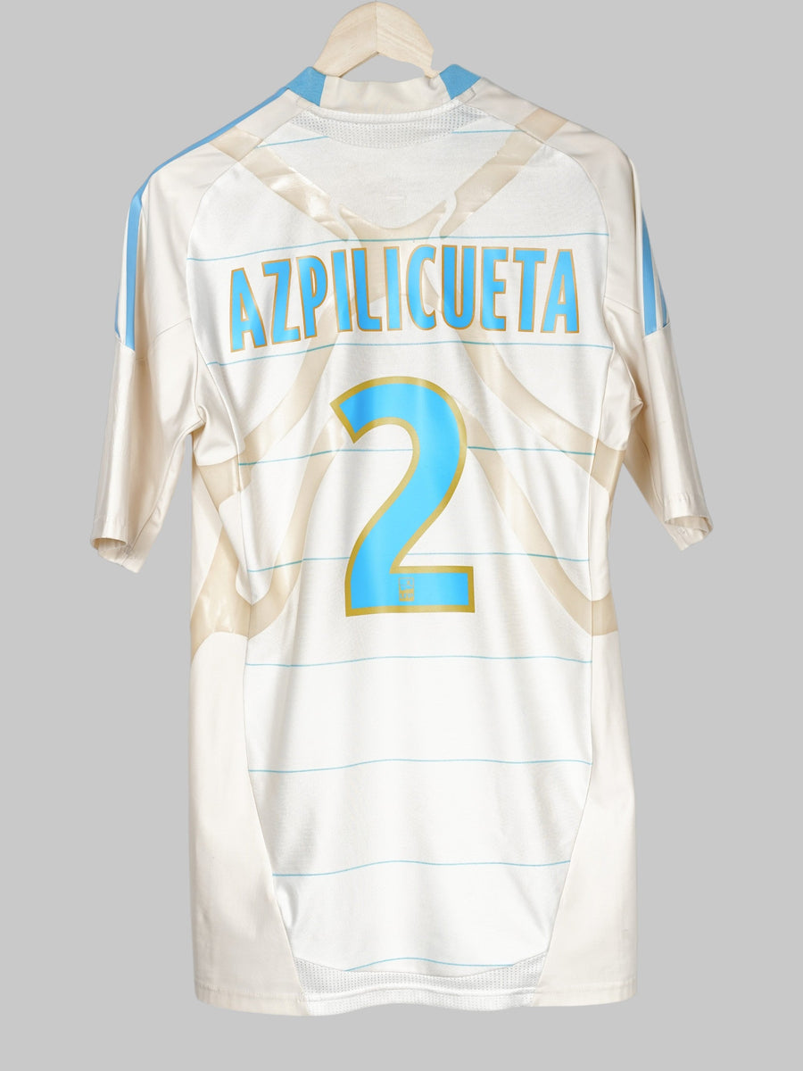 2010/11 Olympique Marseille Azpilicueta #2 Home Shirt Player Issue (XL)