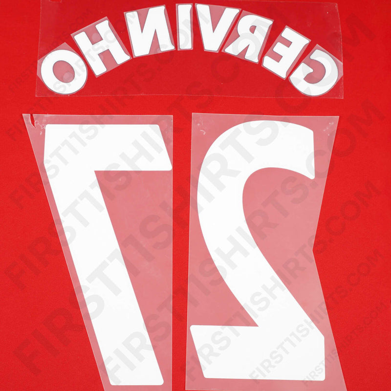 2011 - 2013 Arsenal Home/Away Name Set Gervinho 27 PS (Repro)
