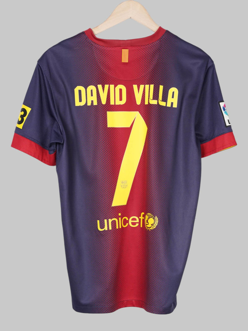 2012/13 Barcelona David Villa #7 Home Shirt (M)