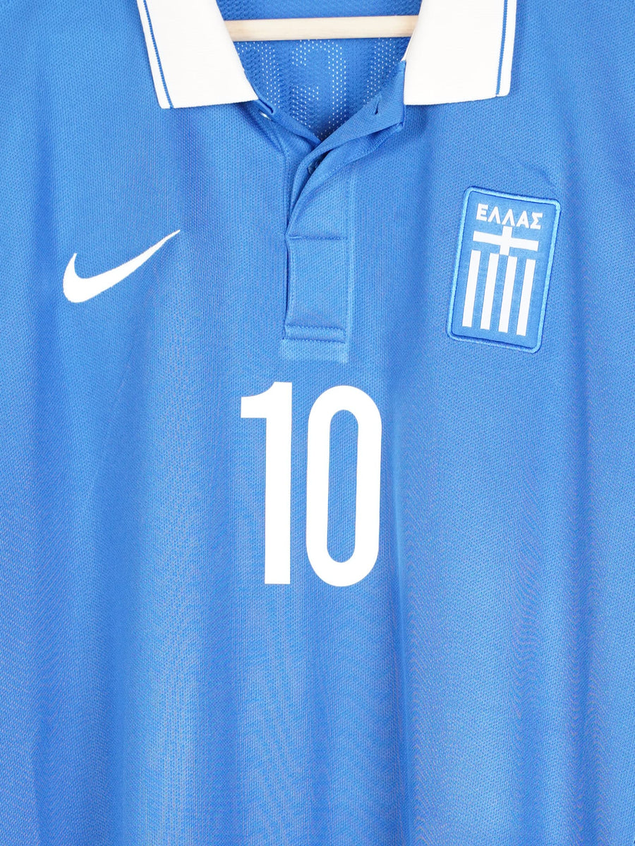 2014/15 Greece Karagounis #10 Away Shirt Player Issue (L)