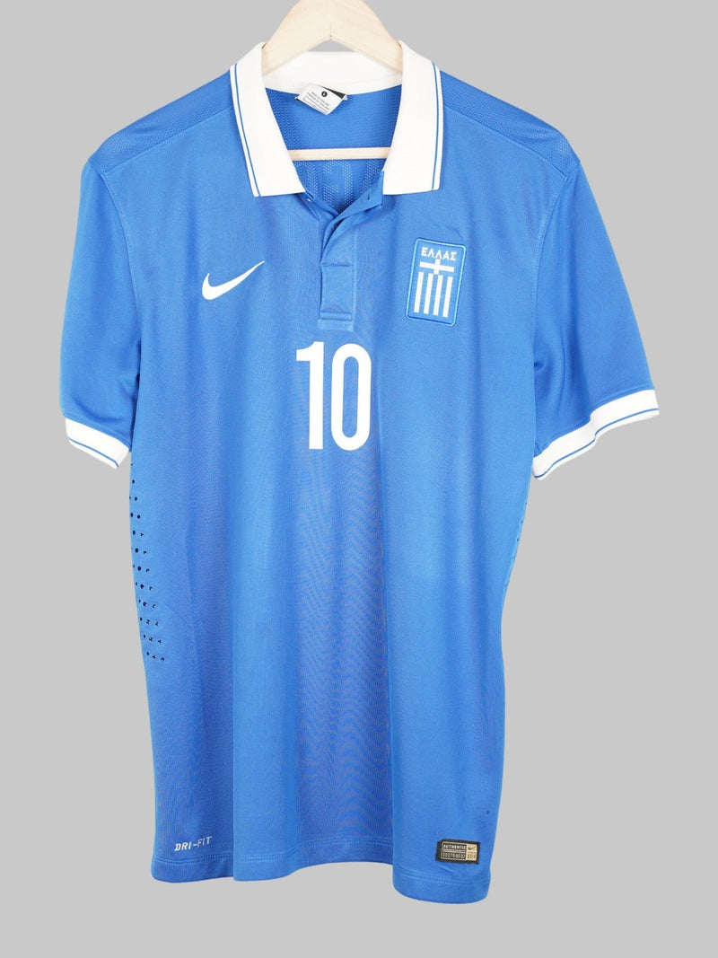 2014/15 Greece Karagounis #10 Away Shirt Player Issue (L)