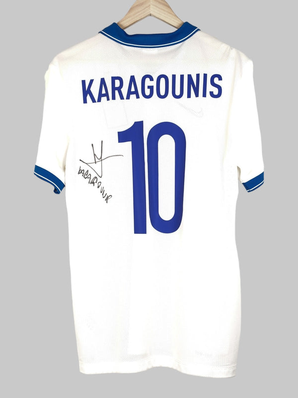 2014/15 Griechenland Karagounis #10 Heimtrikot Spielerausgabe Signiert mit Videobeweis (L) Nike