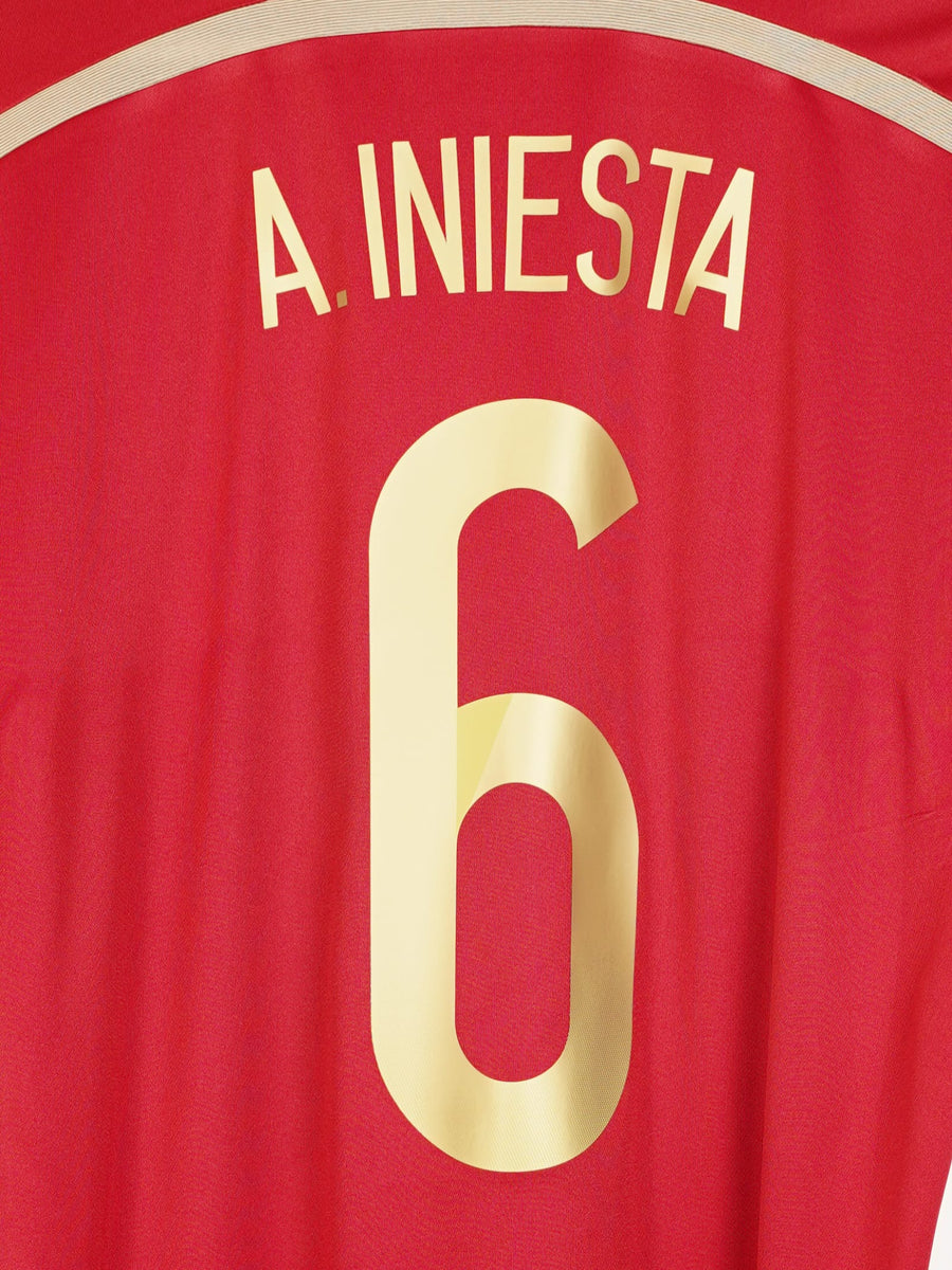 2014/15 Spain A.Iniesta #6 Home Shirt (M)