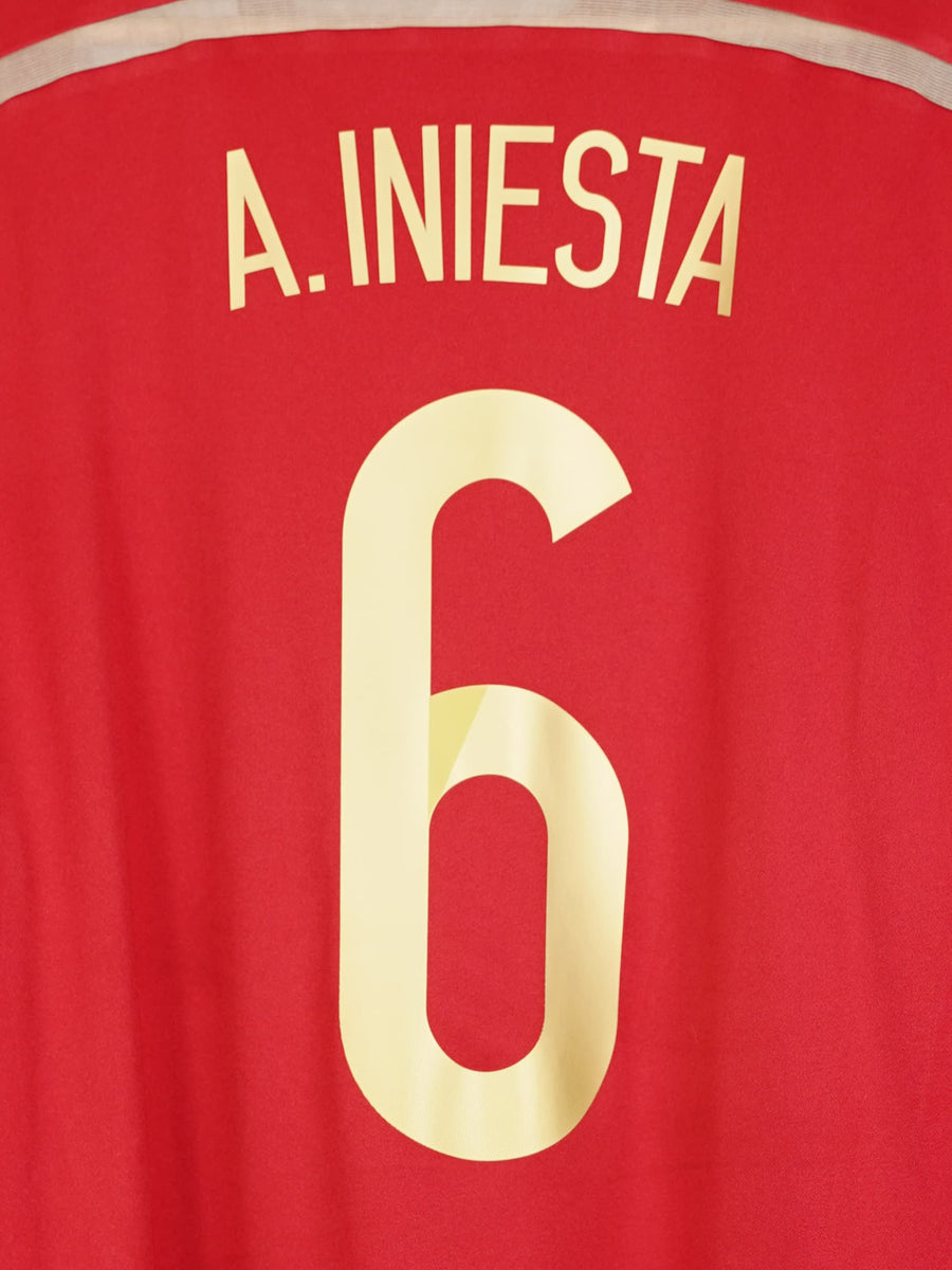 2014/15 Spain A.Iniesta #6 Home Shirt (M)