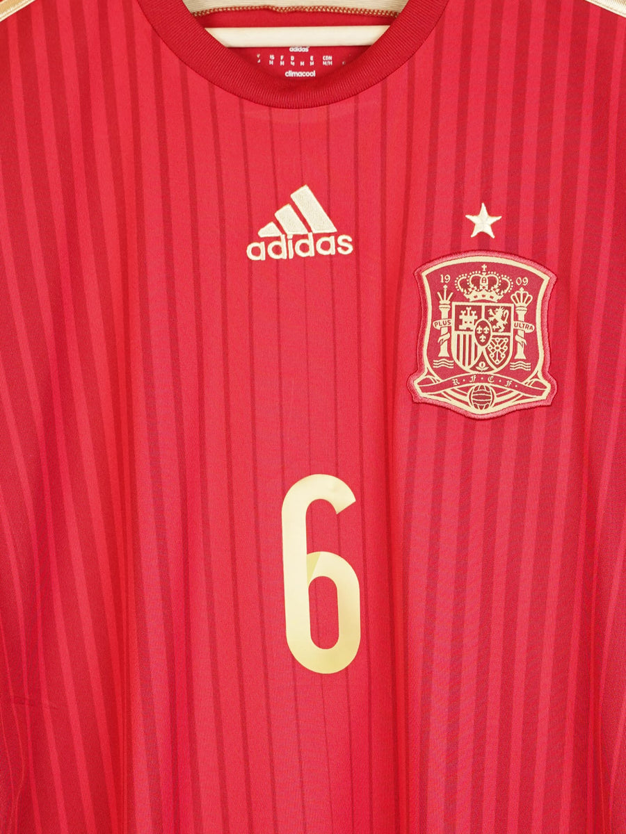 2014/15 Spain A.Iniesta #6 Home Shirt (M)