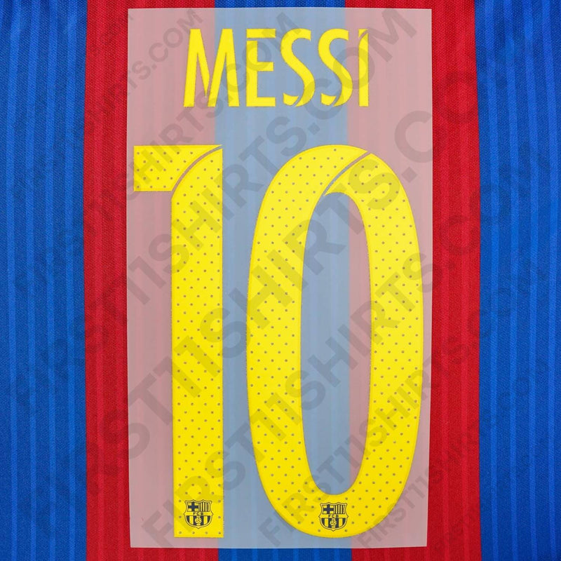 2015 - 2017 FC Barcelona Home Name Set Messi 10 (Repro)