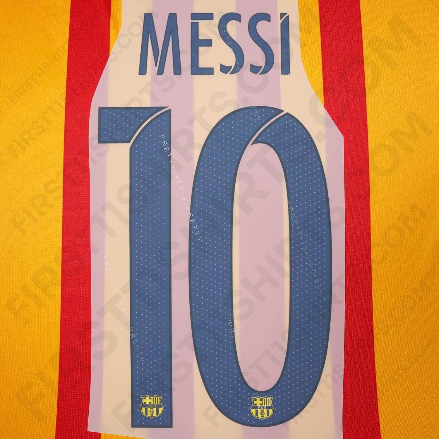 2015/16 FC Barcelona Messi #10 Away Name Set (Repro) – First11
