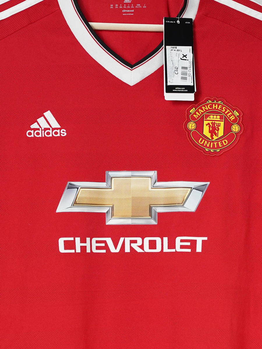 Manchester United Home Shirt L/S 2015/16 Smalling 12 BNWT (XXL)