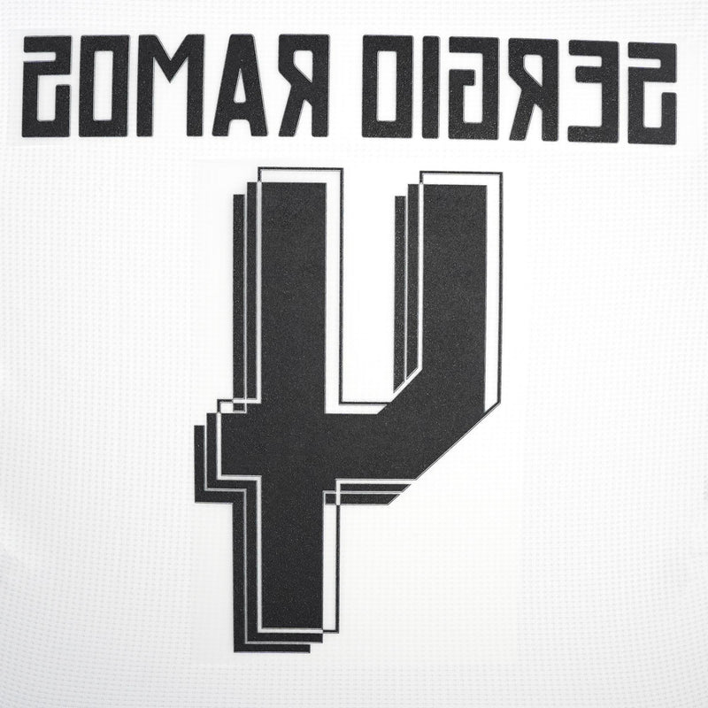 2015/16 Real Madrid Home Name Set Sergio Ramos #4 (Repro)