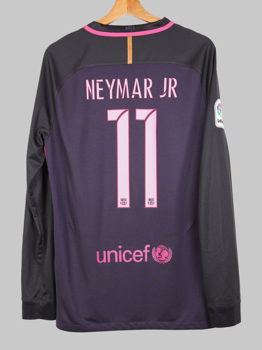 2016/17 Barcelona Neymar Jr #11 Away Shirt L/S (L)