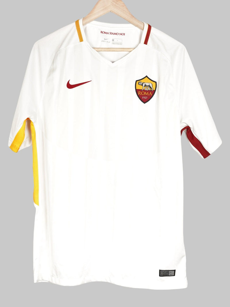 2016/17 AS Roma Florenzi #24 Signed Away Shirt (L)
