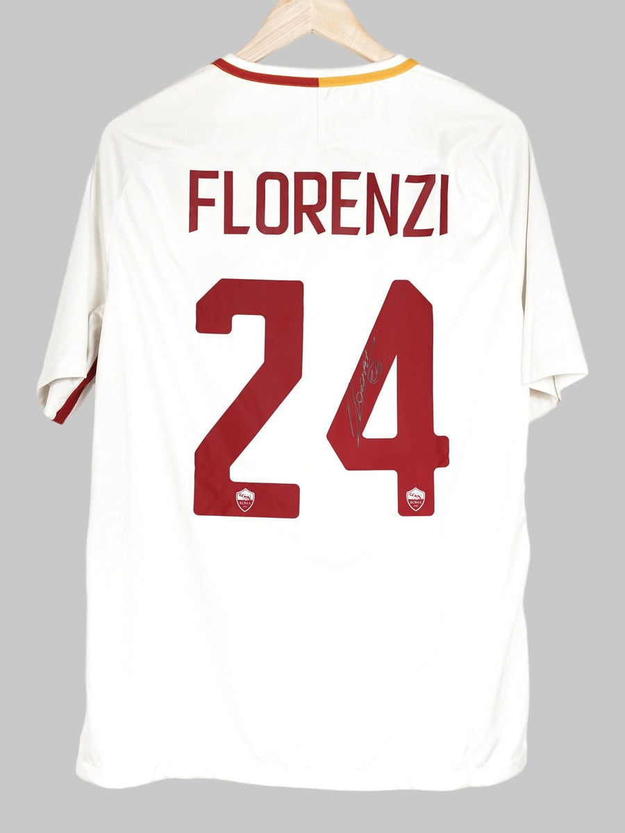 2016/17 AS Roma Florenzi #24 Signed Away Shirt (L)
