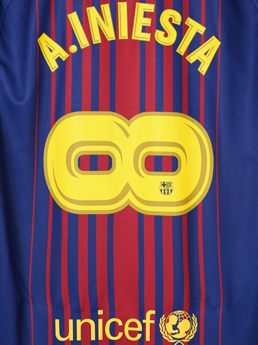 2017/18 Barcelona A.Iniesta #8 Infinity Home Shirt (M)