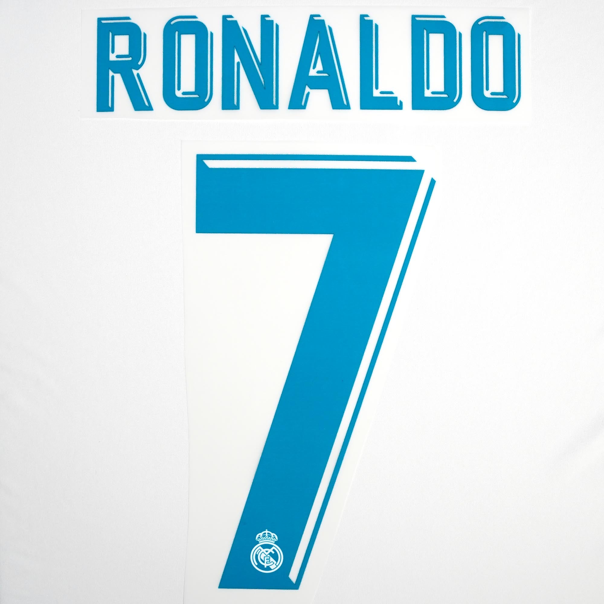 2017/18 Real Madrid Ronaldo #7 Home Cup Version Name Set (Repro