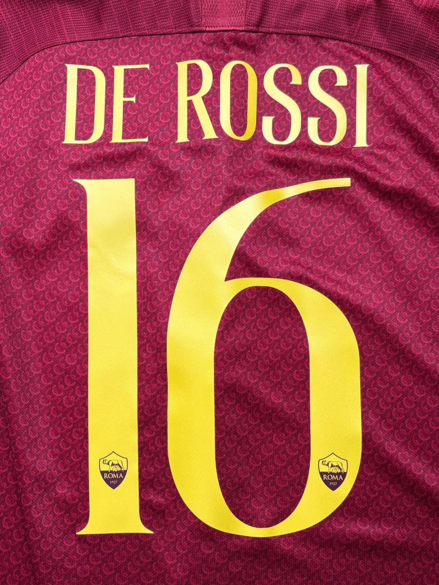 2018/19 AS Roma De Rossi #16 Home Shirt (M)