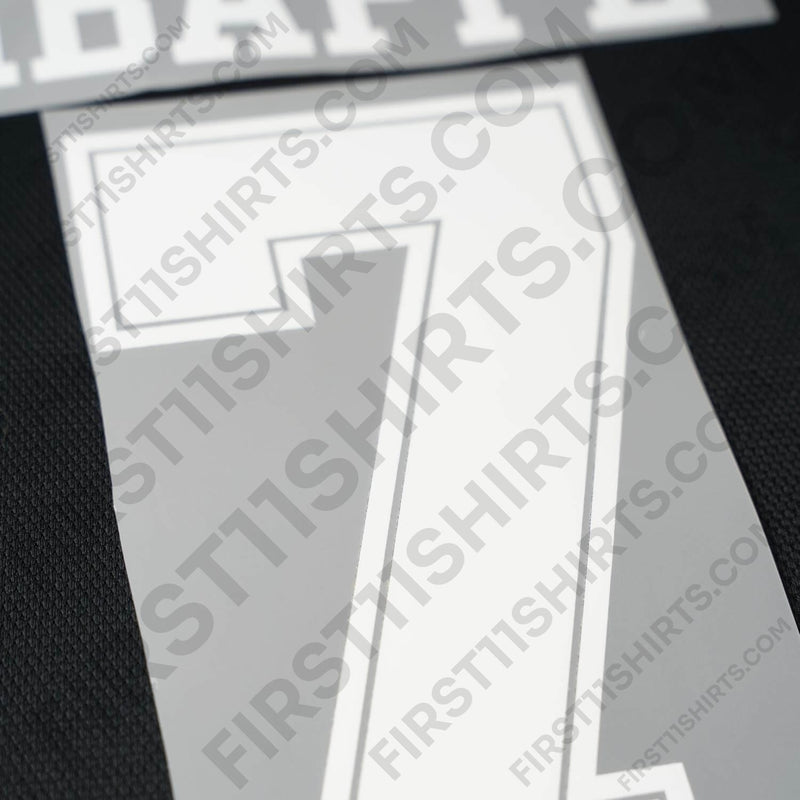2018/19 PSG Third (Black kit) Name Set Mbappe 7 (Repro)