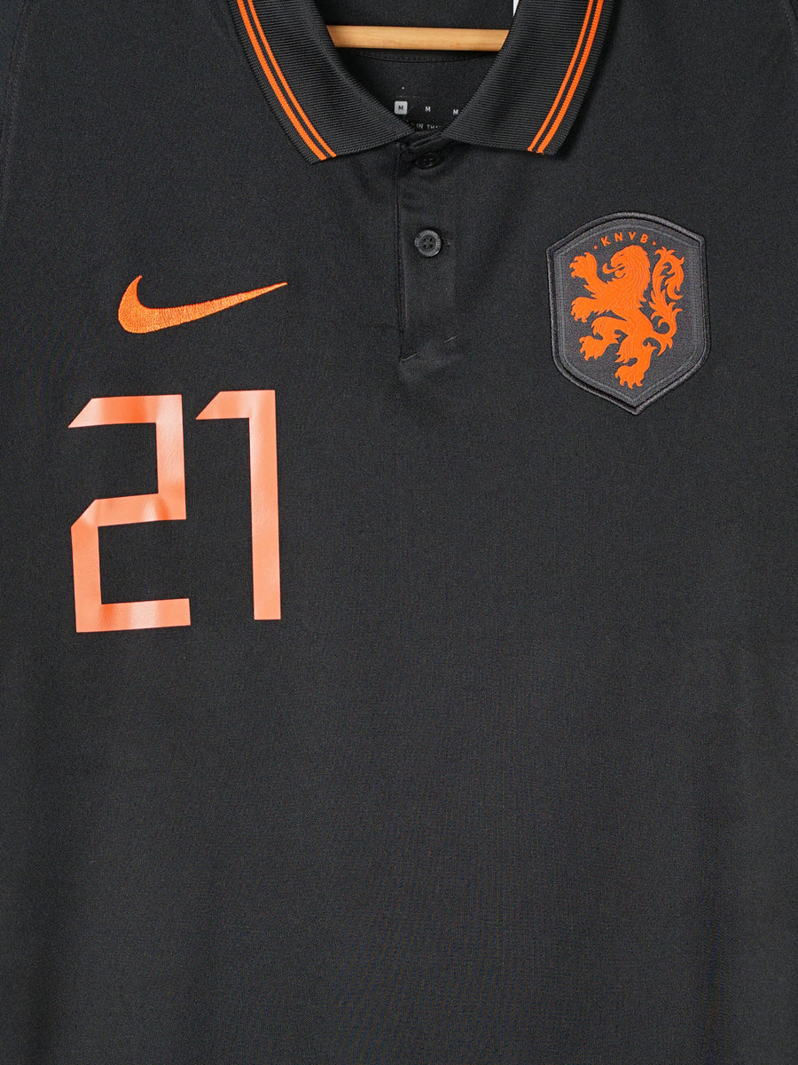2020/21 Netherlands F. De Jong #21 Away Shirt (M)