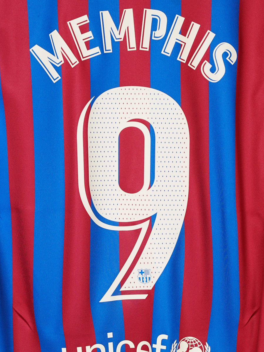 2021/22 Barcelona Memphis #9 Home Shirt (M)