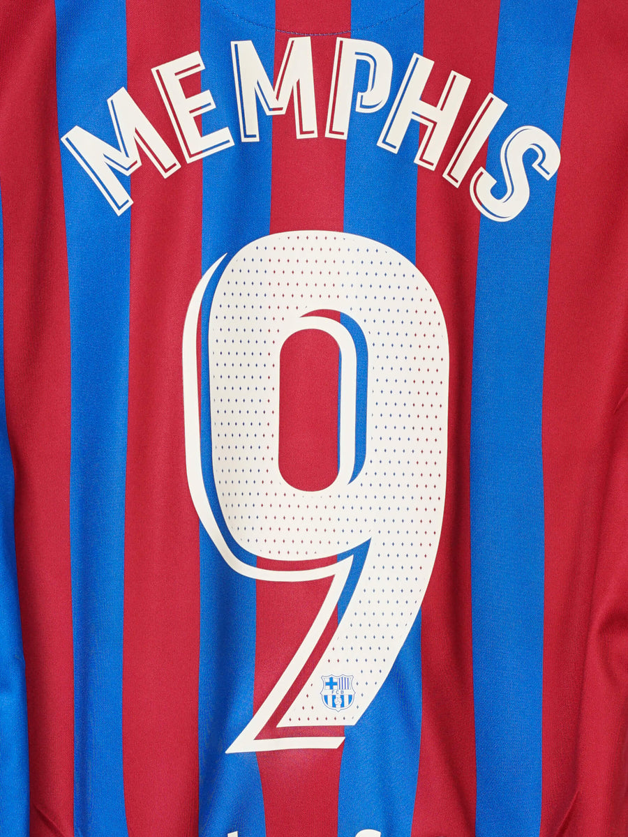2021/22 Barcelona Memphis #9 Home Shirt (S)