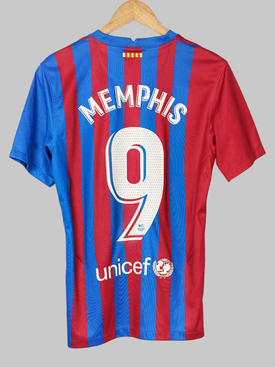 2021/22 Barcelona Memphis #9 Home Shirt (S)