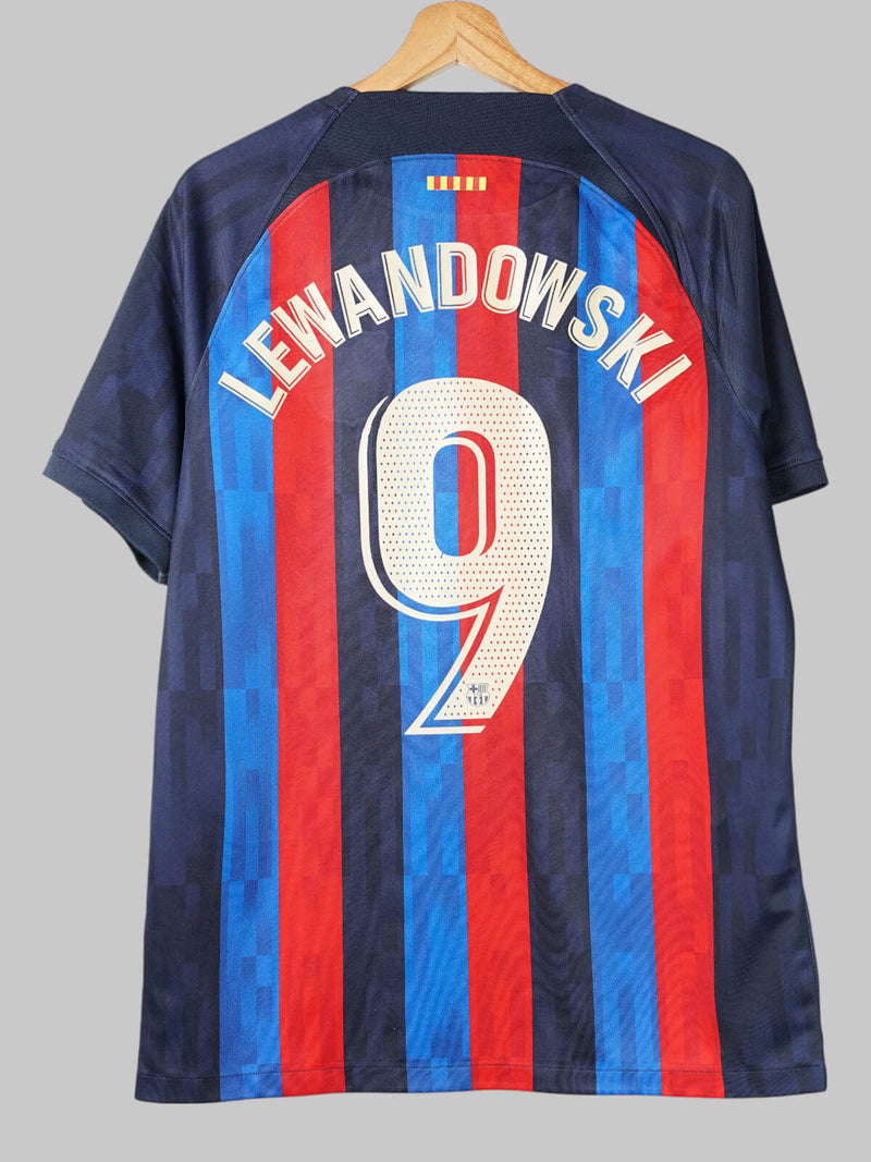 2022/23 Barcelona Lewandowski #9 Home Shirt (L)