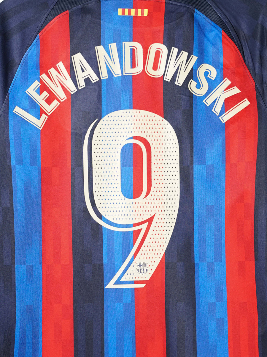 2022/23 Barcelona Lewandowski #9 Home Shirt (L)