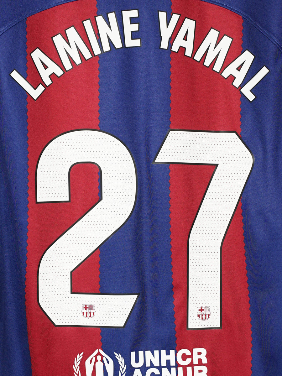 2023/24 Barcelona Lamine Yamal #27 Home Shirt (L)