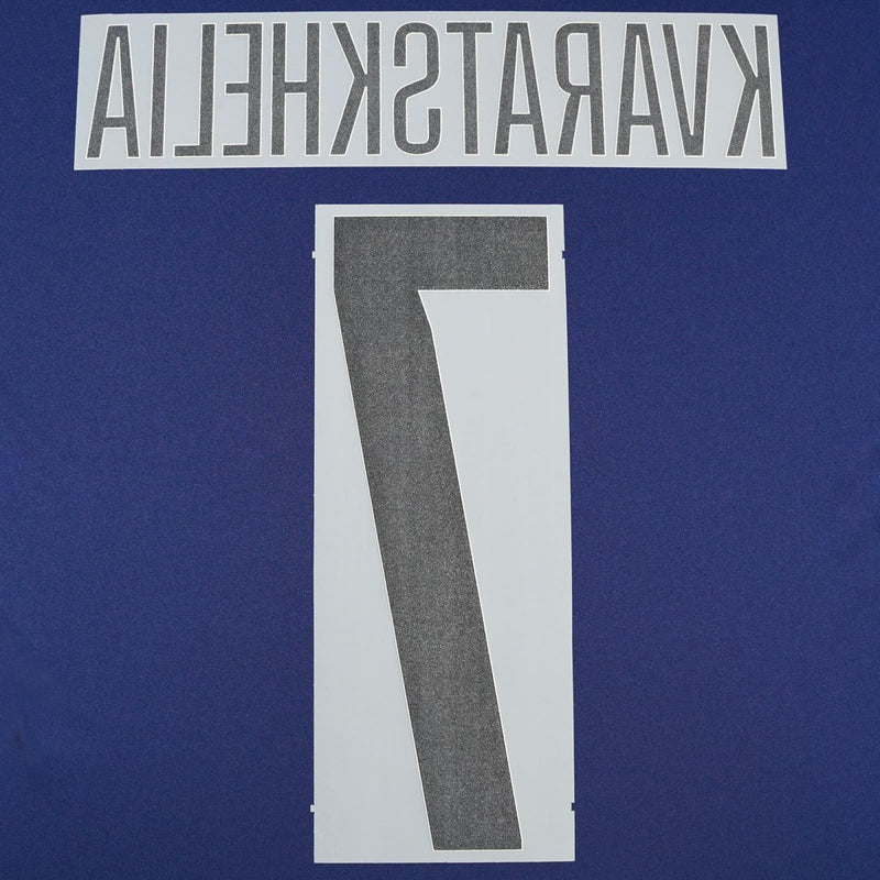 2024/25 PSG Official Fourth Name Set Cup Version Kvaratskhelia #7