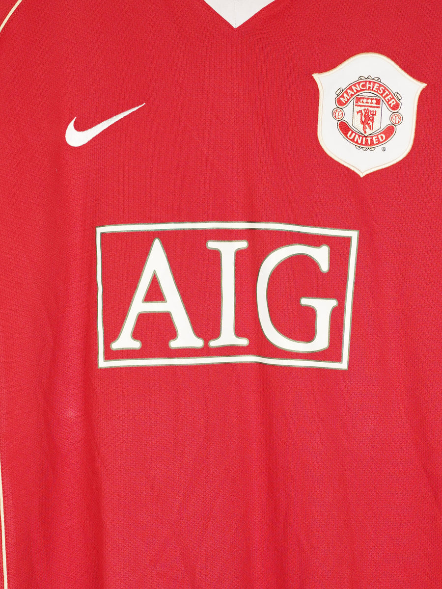 2006/7 Manchester United Ronaldo #7 Home Shirt L/S (M)