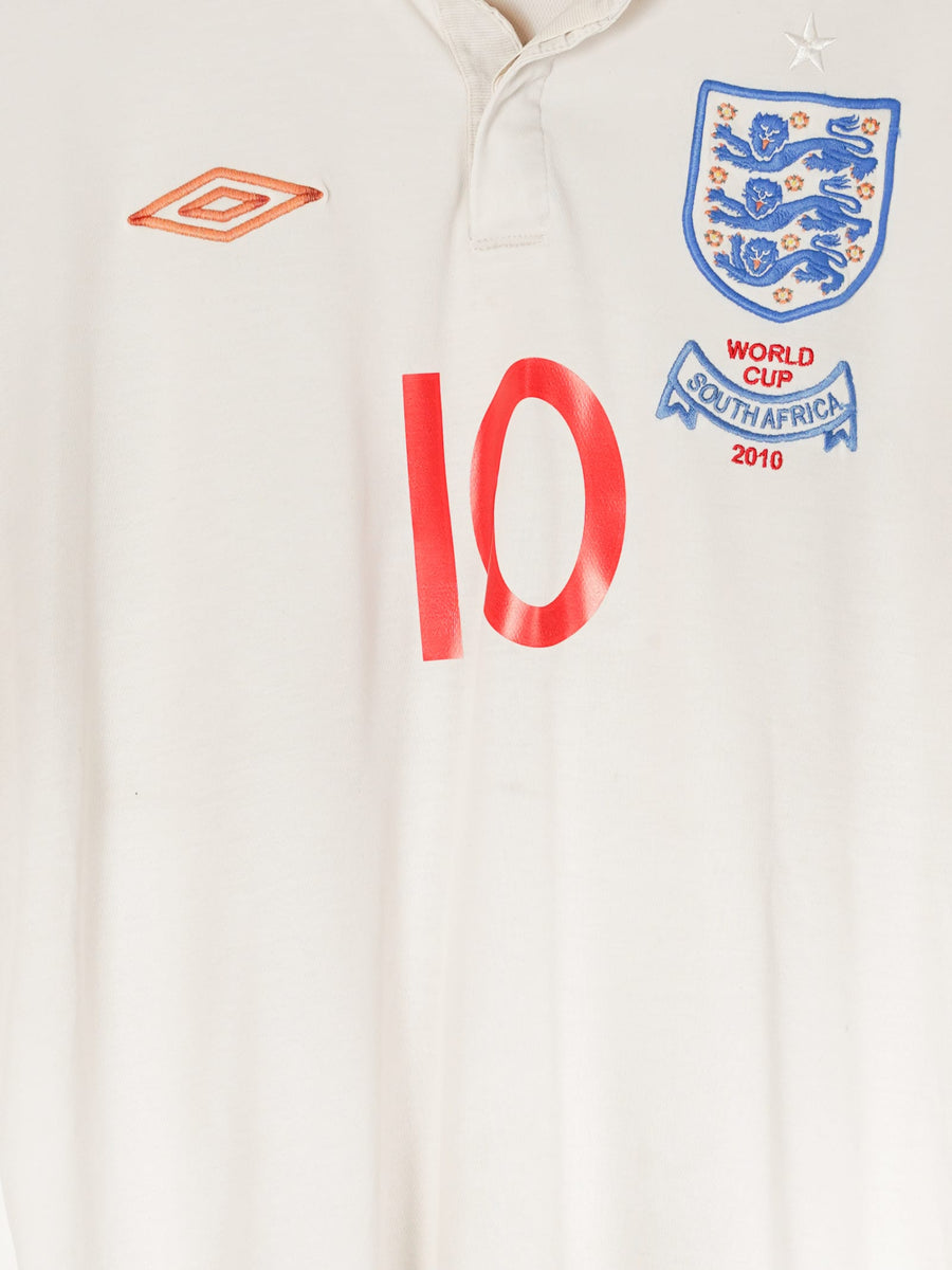 2010/11 England Rooney #10 Home Shirt Player Issue (L)
