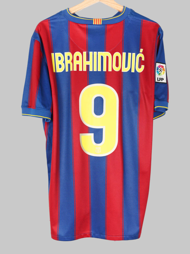 2009/10 Barcelona Ibrahimovic #9 Home Shirt (L)