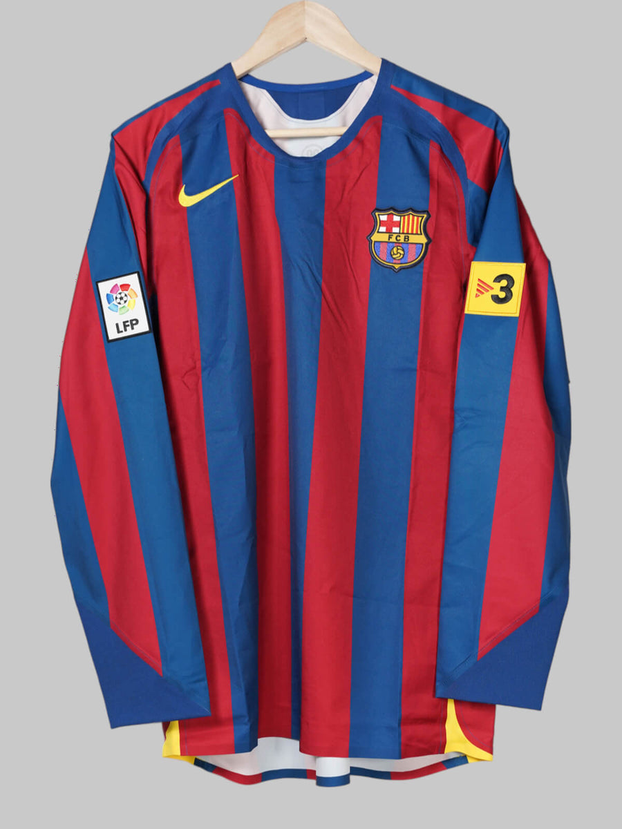 2005/6 Barcelona Messi #30 Home Shirt L/S Reissue (M)